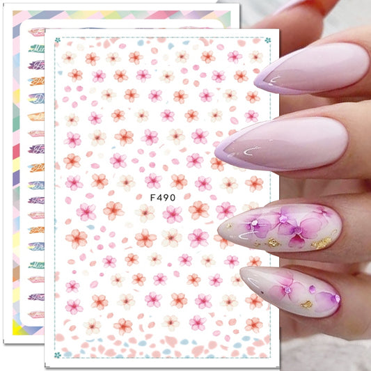 Flower Nail Sticker F490