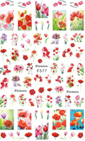 Flower Ink Modern Nail Sticker