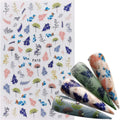 Flower Ink Modern Nail Sticker