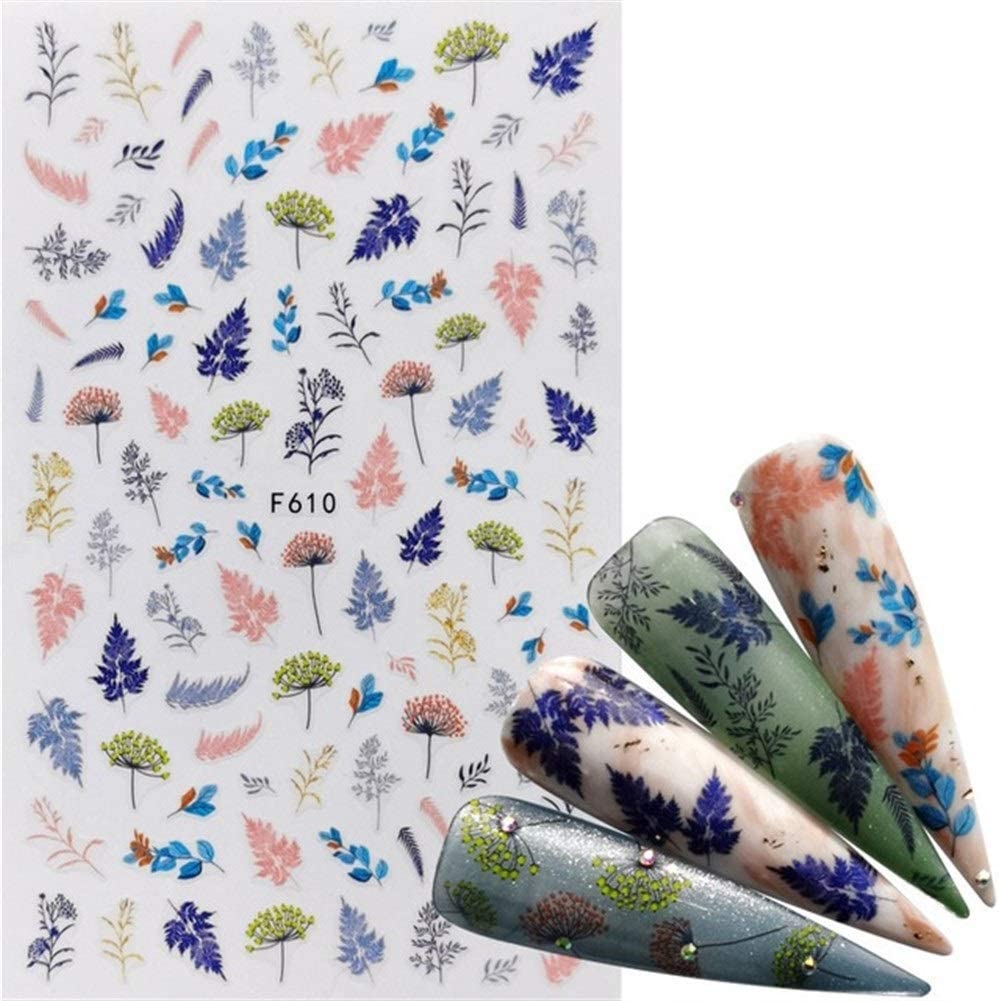 Flower Ink Modern Nail Sticker