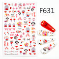 Lips Rose Fashion Love  Nail Sticker