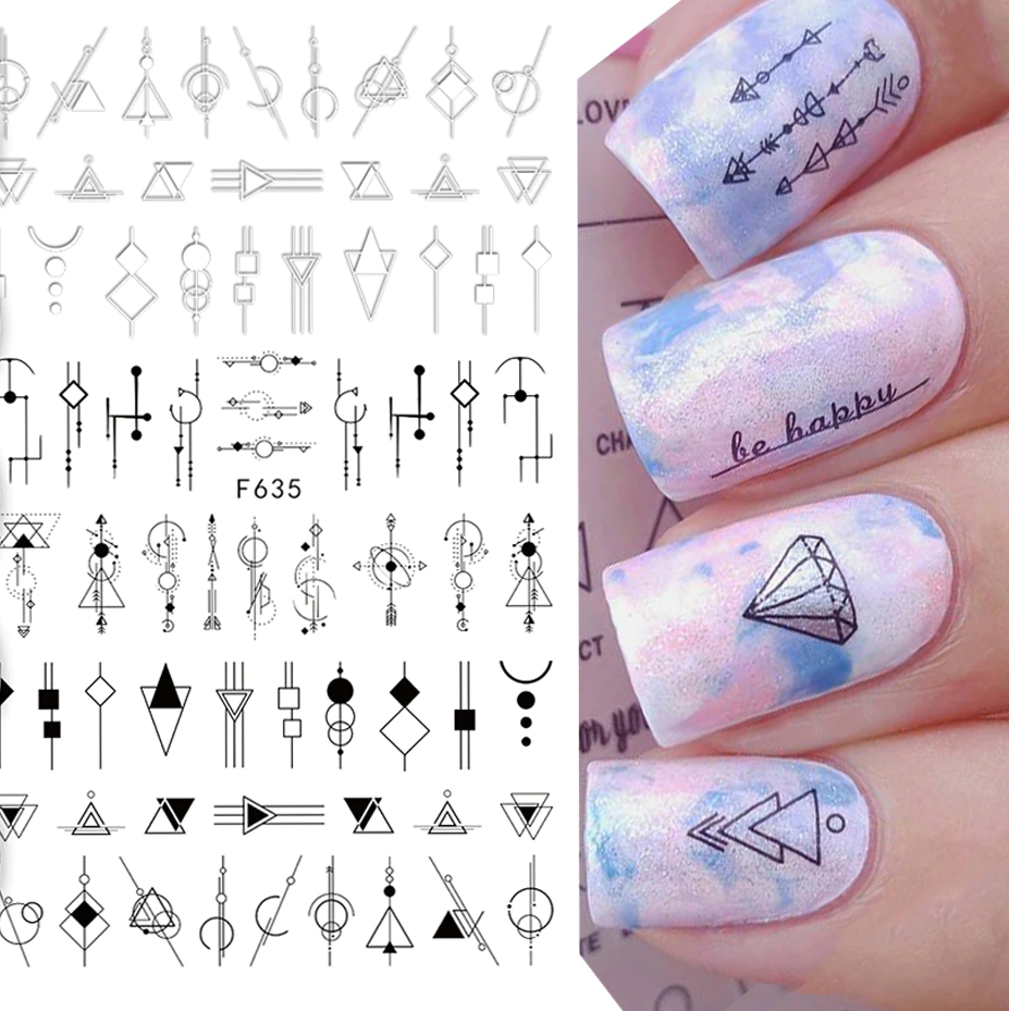 Geometric Lines Abstract Art Nail Sticker