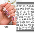 Leaves Flower Abstract Art Nail Sticker