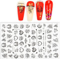 Leaves Flower Abstract Art Nail Sticker