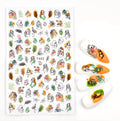 Leaves Flower Abstract Art Nail Sticker