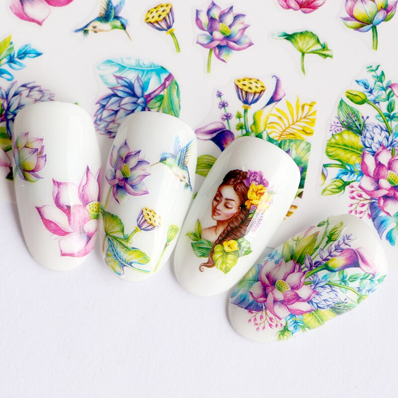 Leaves Flower Art Nail Sticker