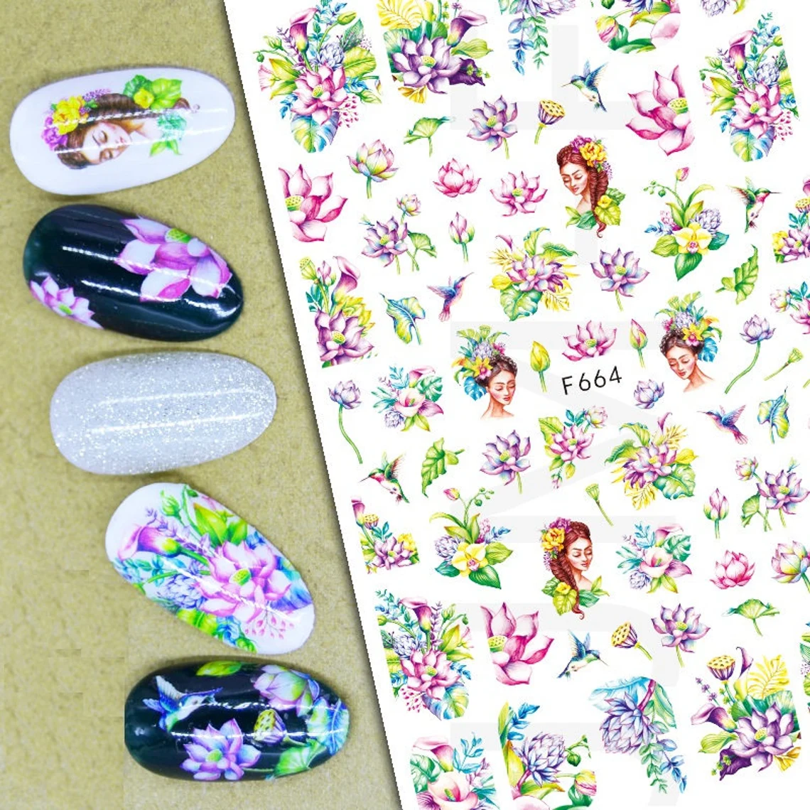 Leaves Flower Art Nail Sticker