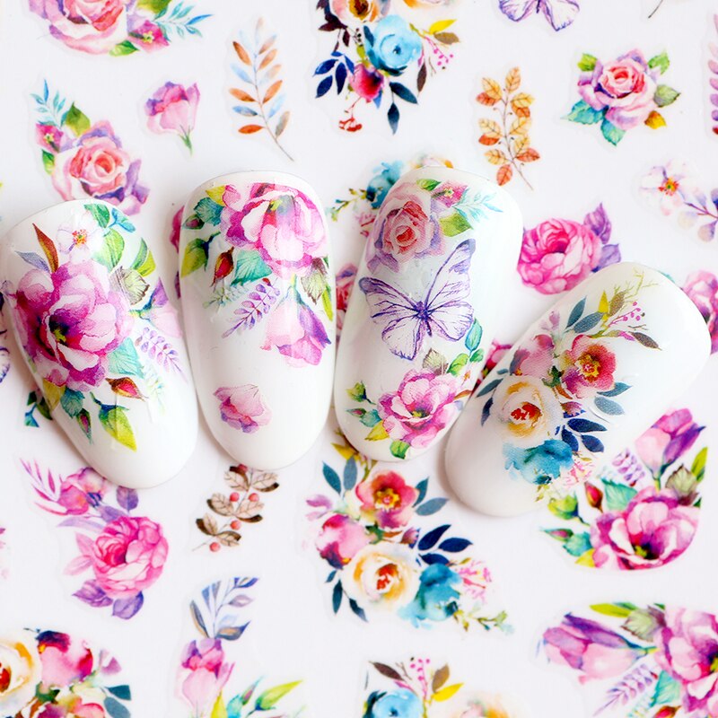 Leaves Flower Art Nail Sticker