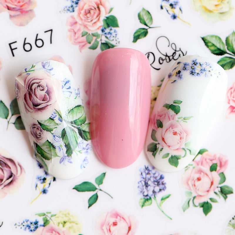 Flower Nail Sticker F667