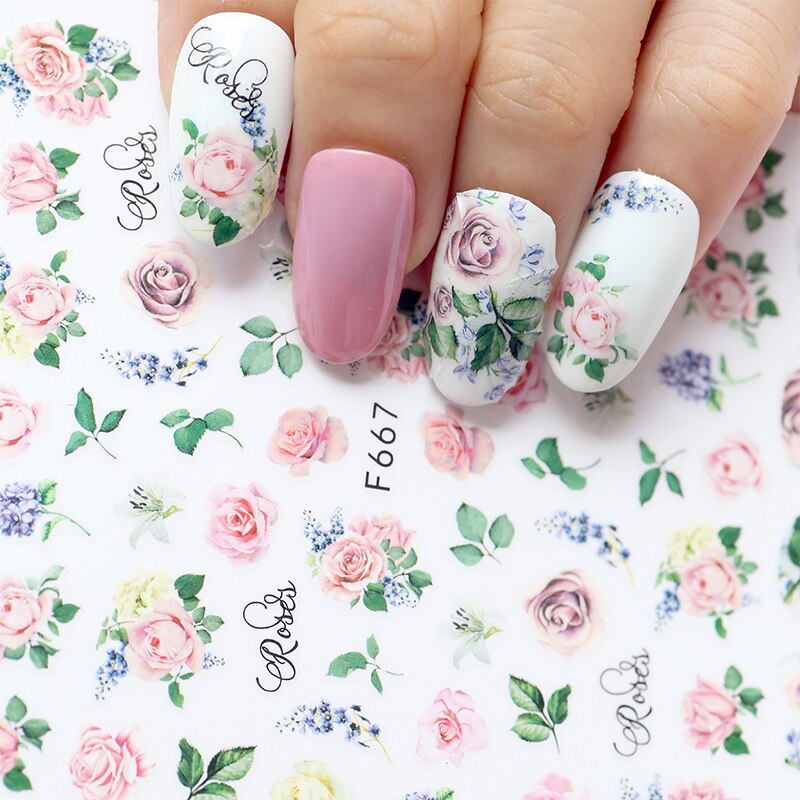 Leaves Flower Art Nail Sticker