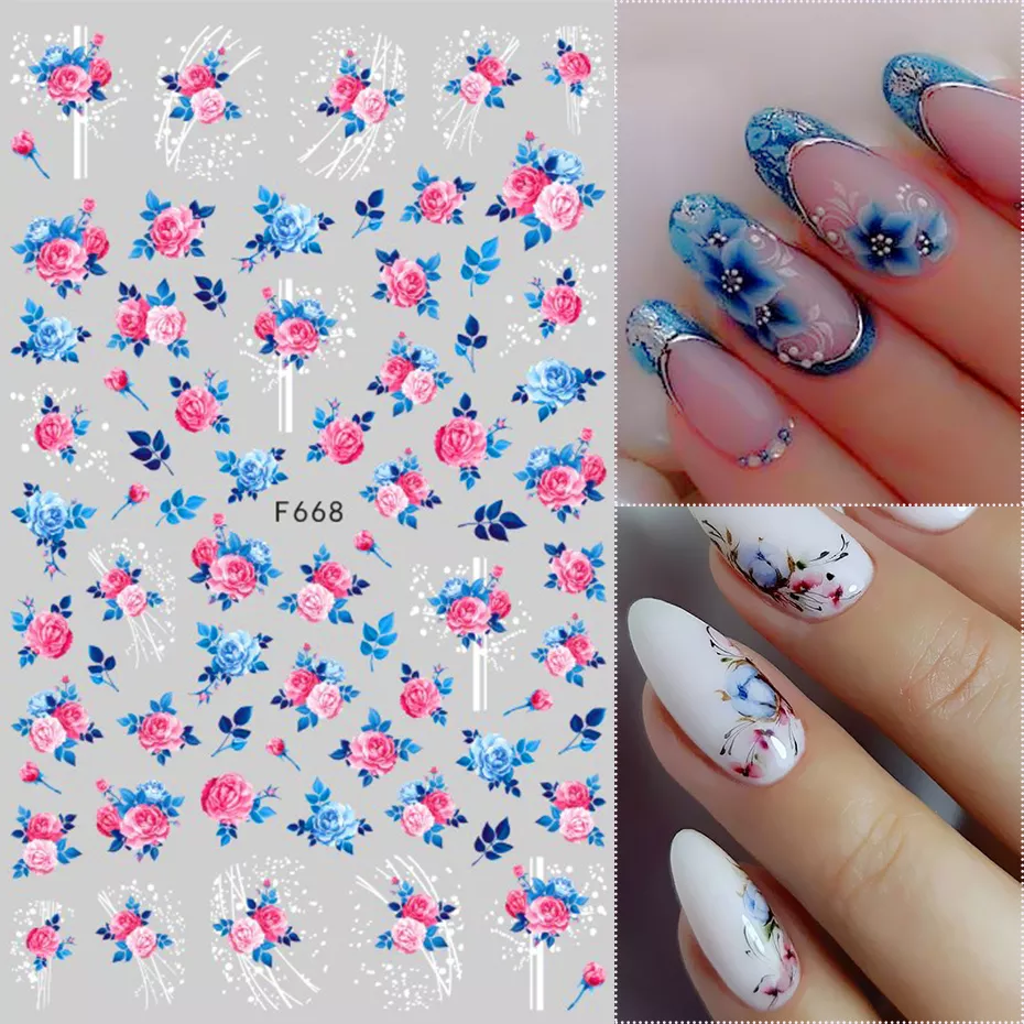 Leaves Flower Art Nail Sticker