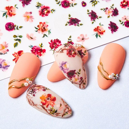 Leaves Flower Art Nail Sticker