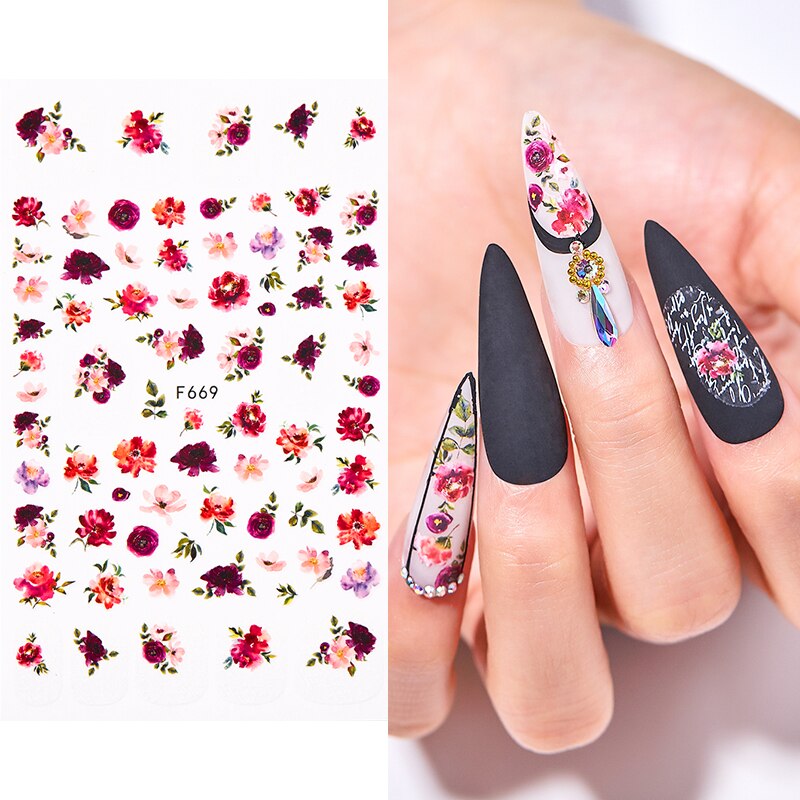 Leaves Flower Art Nail Sticker