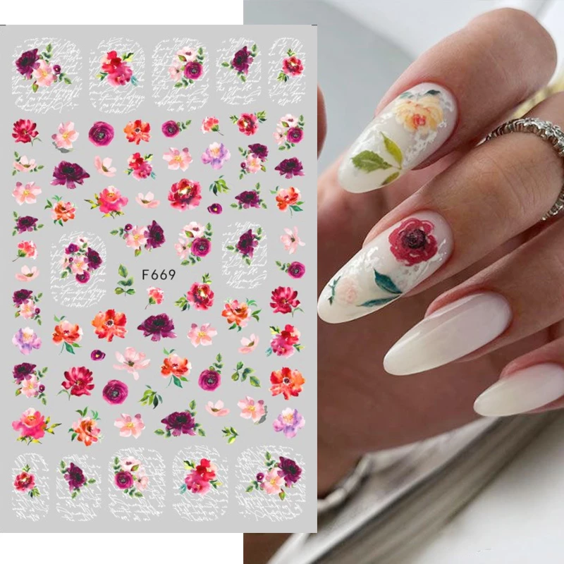 Leaves Flower Art Nail Sticker