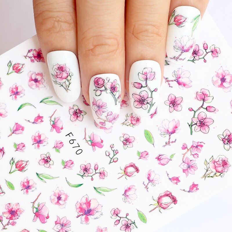 Leaves Flower Art Nail Sticker