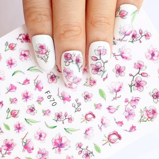 Leaves Flower Art Nail Sticker