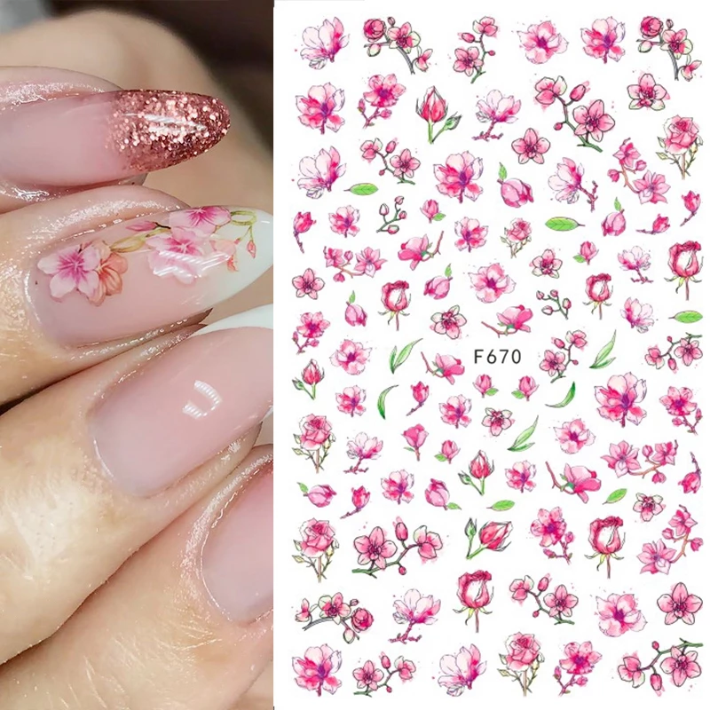 Leaves Flower Art Nail Sticker
