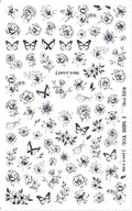 Leaves Flower Art Nail Sticker