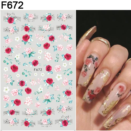 Leaves Flower Art Nail Sticker
