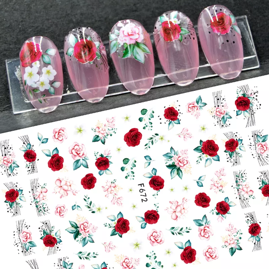 Leaves Flower Art Nail Sticker