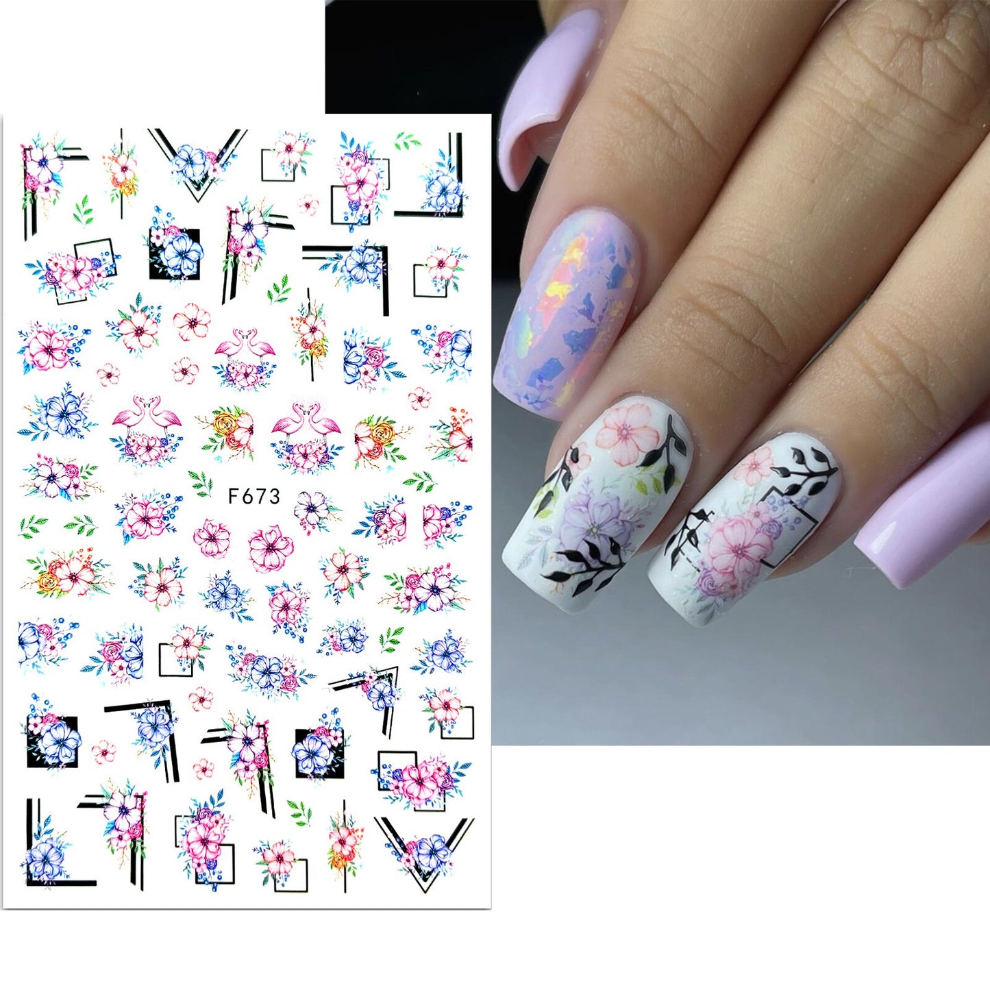Leaves Flower Art Nail Sticker