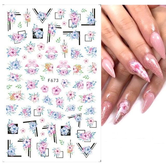 Leaves Flower Art Nail Sticker