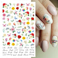Flower Nail Sticker F674