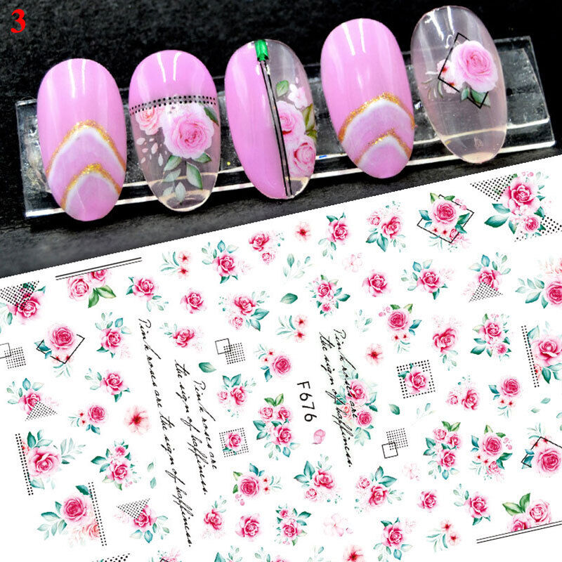 Flower Nail Sticker F676