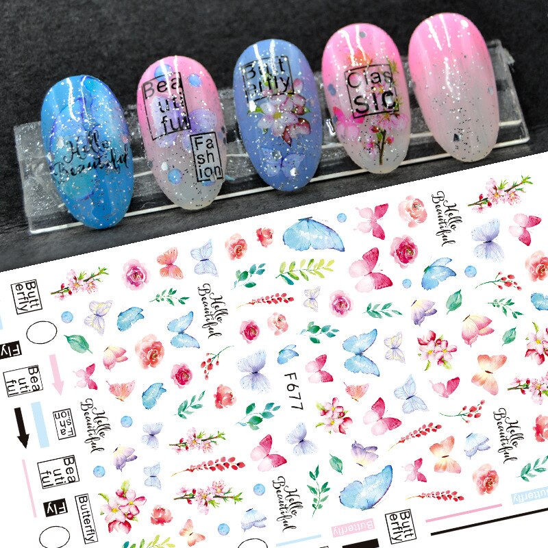 Leaves Flower Art Nail Sticker
