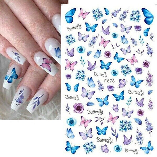 Leaves Flower Art Nail Sticker