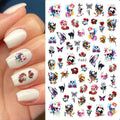 Leaves Skull Halloween Flower Art Nail Sticker
