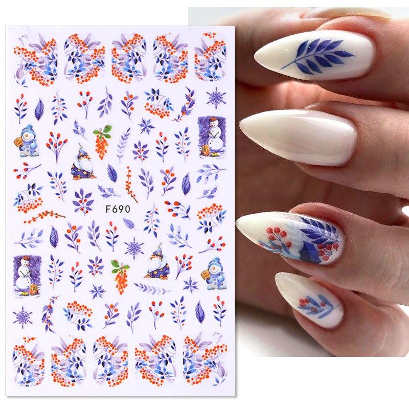 Leaves Flower Art Nail Sticker