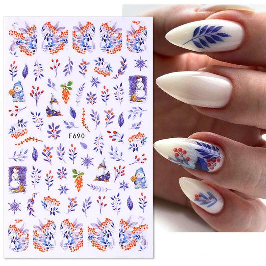 Leaves Flower Art Nail Sticker