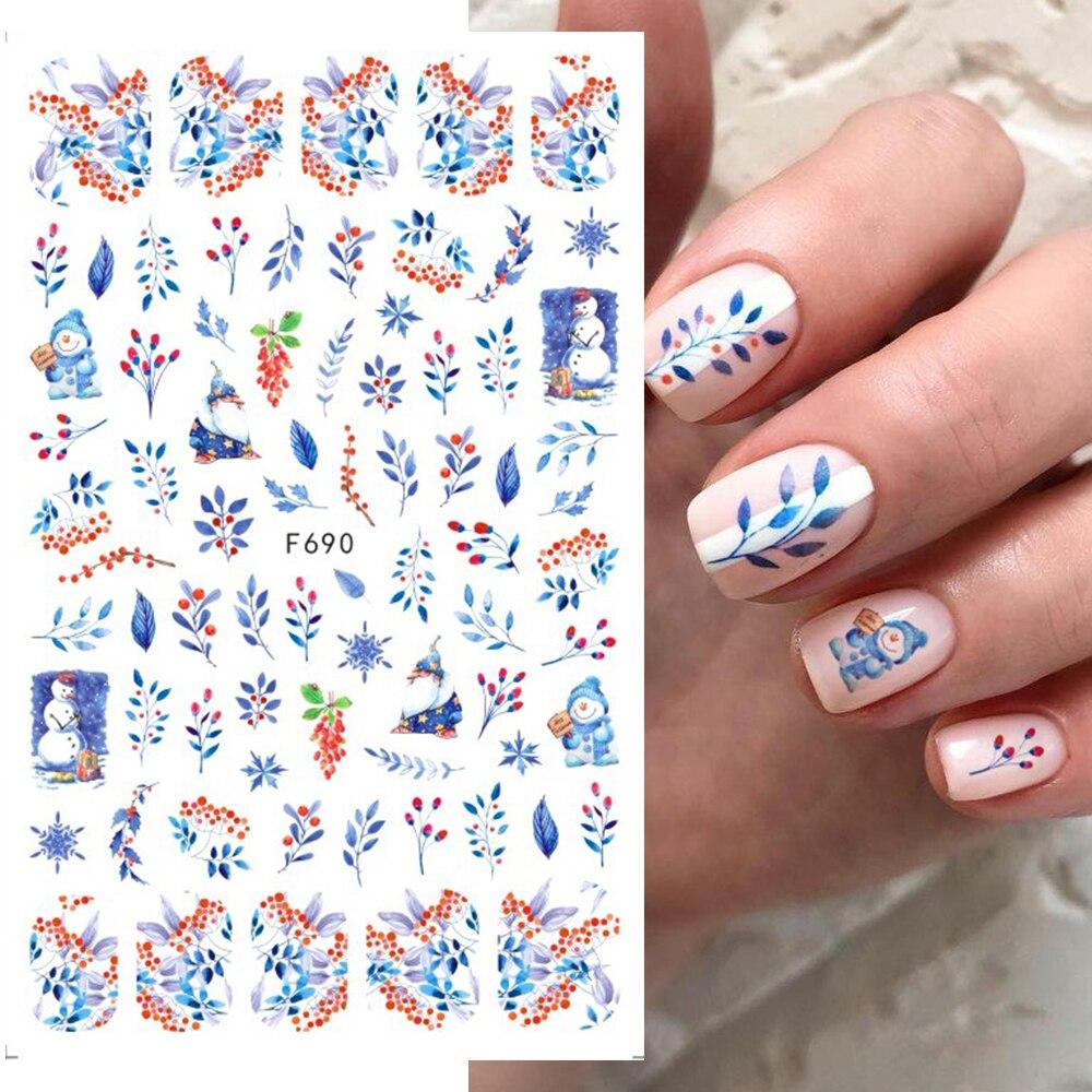 Leaves Flower Art Nail Sticker