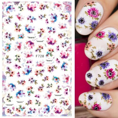 Flower Nail Sticker F728