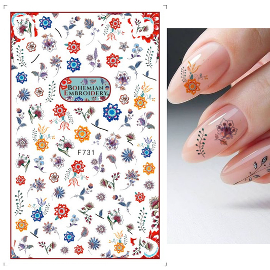 Leaves Flower Art Nail Sticker