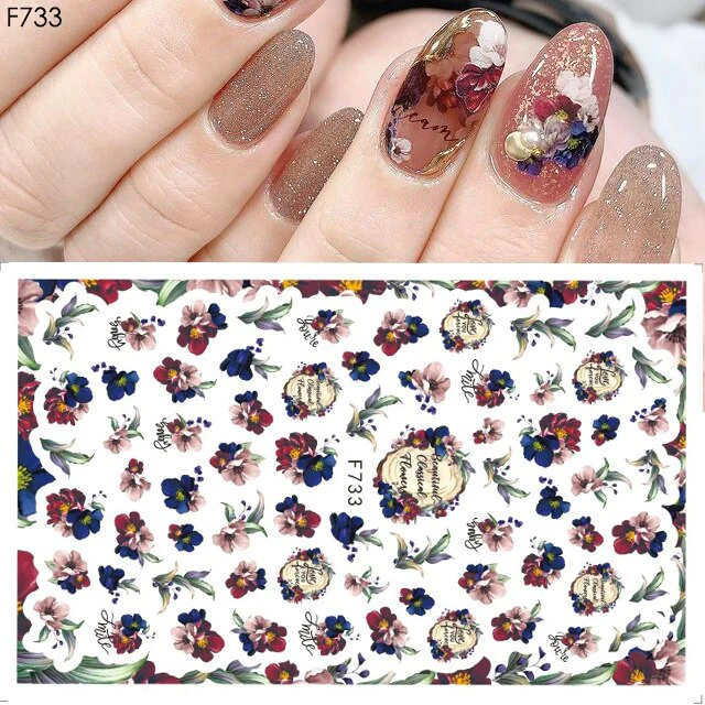 Leaves Flower Art Nail Sticker