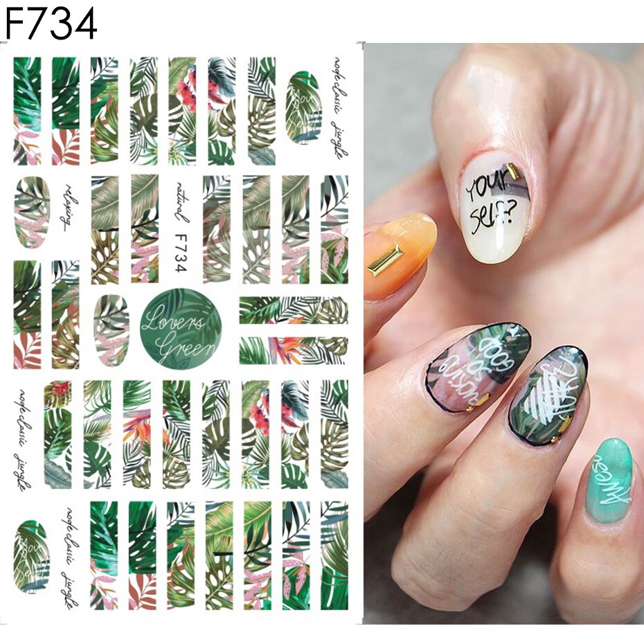 Leaves Flower Art Nail Sticker