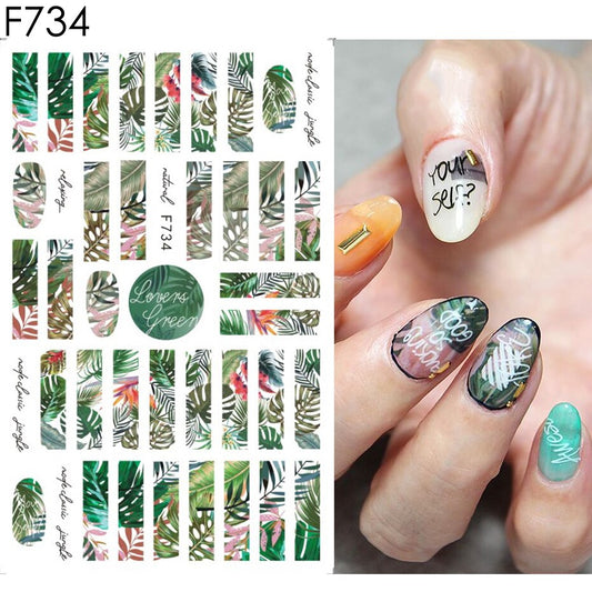 Leaves Flower Art Nail Sticker