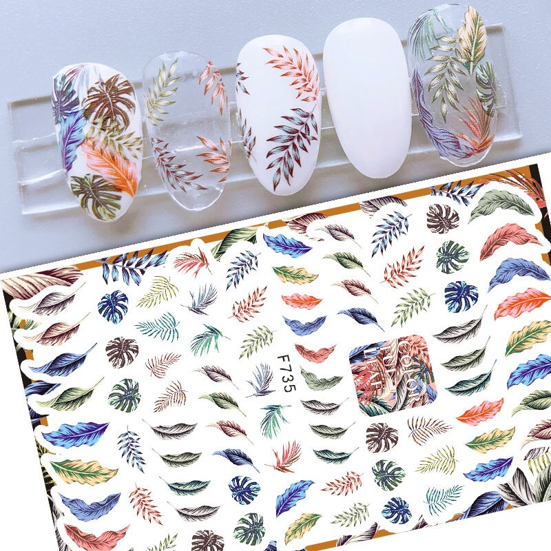 Leaves Flower Art Nail Sticker