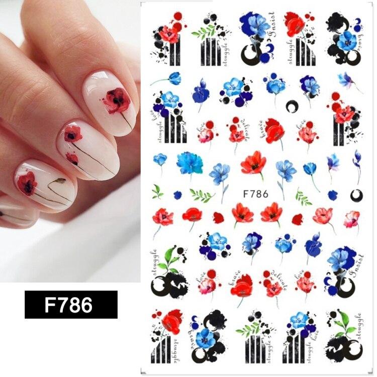 Leaves Flower Art Nail Sticker