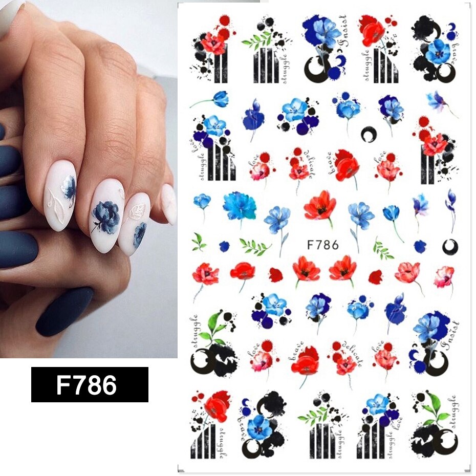 Leaves Flower Art Nail Sticker