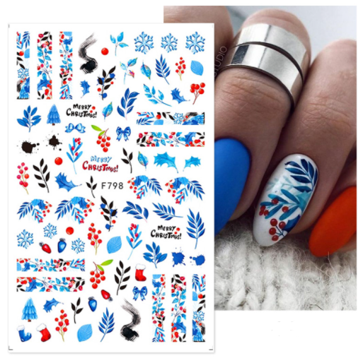Leaves Flower Art Nail Sticker