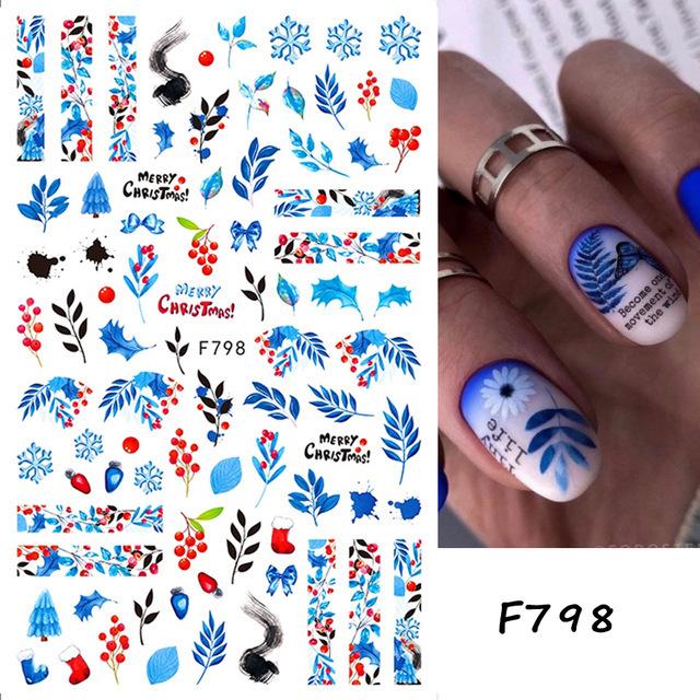 Leaves Flower Art Nail Sticker