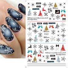 Christmas Snowflake Leaves Flower Art Nail Sticker