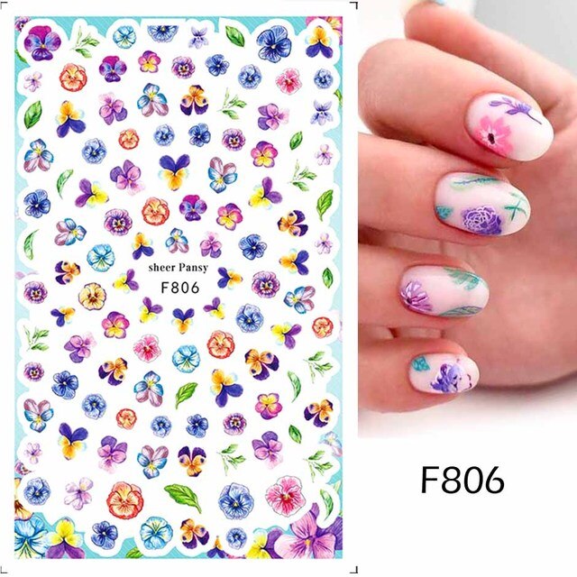 Leaves Flower Art Nail Sticker