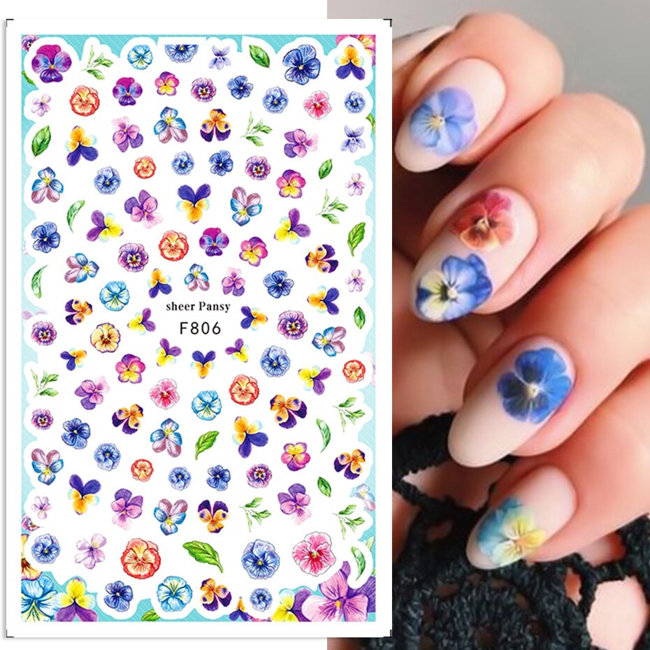 Leaves Flower Art Nail Sticker