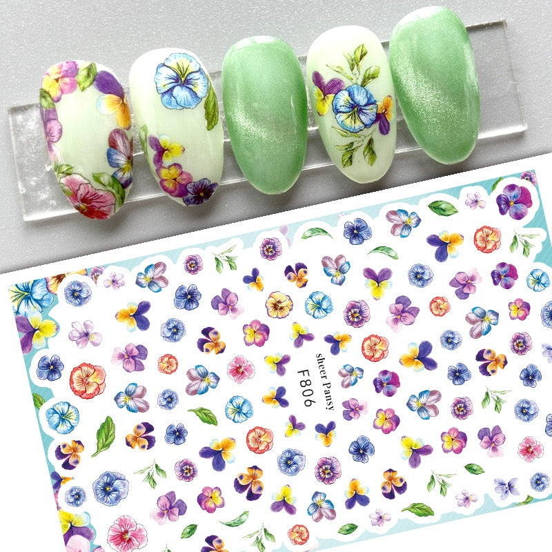 Leaves Flower Art Nail Sticker