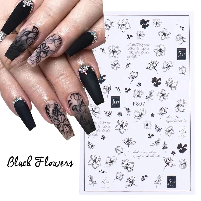 Leaves Flower Art Nail Sticker