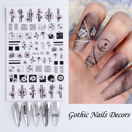 Leaves Flower Art Nail Sticker